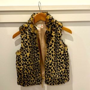 Leopard furry vest